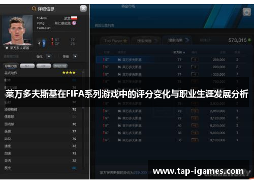 莱万多夫斯基在FIFA系列游戏中的评分变化与职业生涯发展分析
